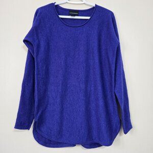 Cynthia Rowley Women’s 100% Merino Wool Long Sleeve Crew Neck Sweater Purple L